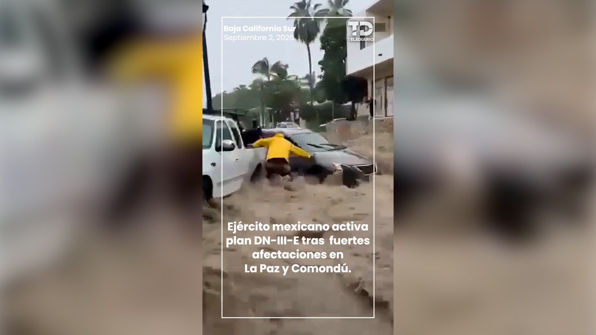 Fuertes afectaciones en Baja California Sur por lluvia torrencial