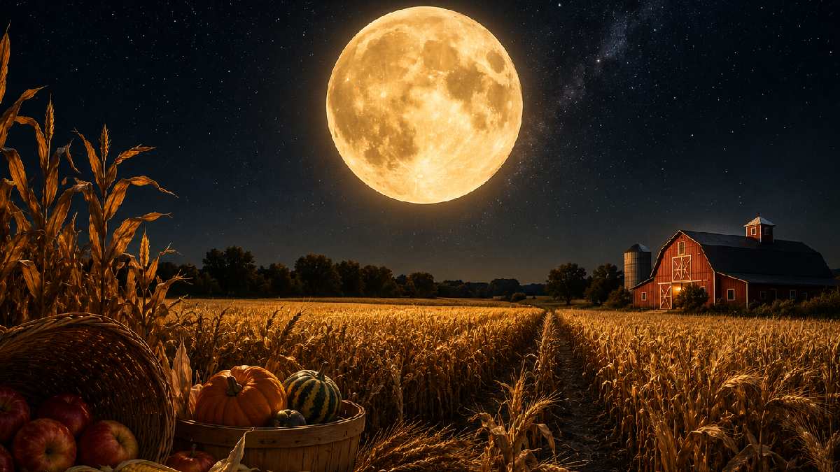 La Luna llena de setiembre es considerada como la "Luna de la cosecha"