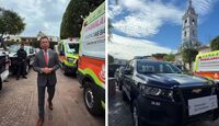 Pablo Lemus entrega nuevas patrullas y ambulancias para reforzar la seguridad y salud en Jalisco.