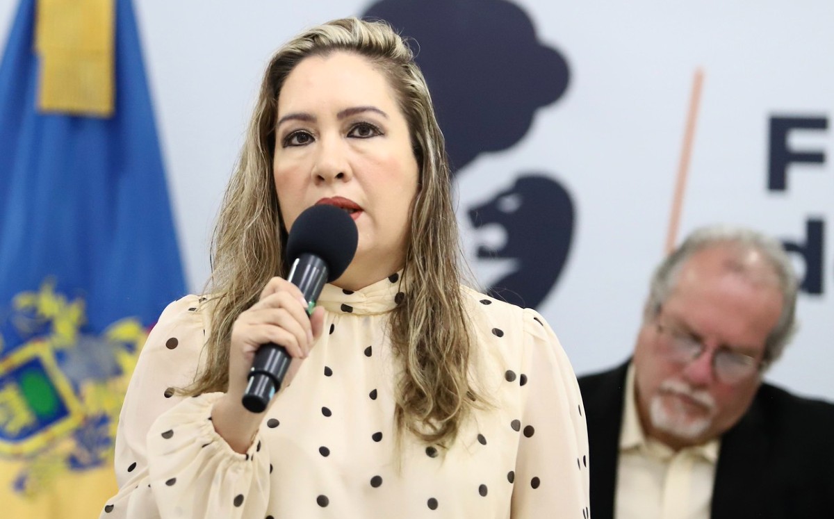 Blanca Trujillo en rueda de prensa de Seguridad en Jalisco el 3 de septiembre.