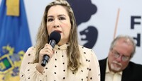 Blanca Trujillo en rueda de prensa de Seguridad en Jalisco el 3 de septiembre.