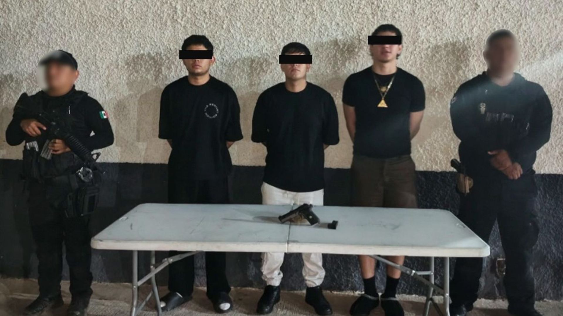 Detienen a tres con arma y casquillos tras reporte de disparos en García, Nuevo León