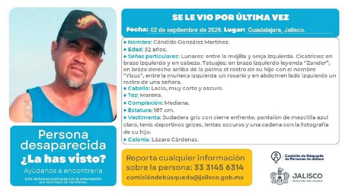 Cándido González Martínez, de 52 años, había sido visto por última vez el 2 de septiembre