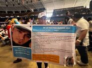 Hilda llegó al evento de Sheinbaum con la fotografía de su hijo; quería ser escuchada