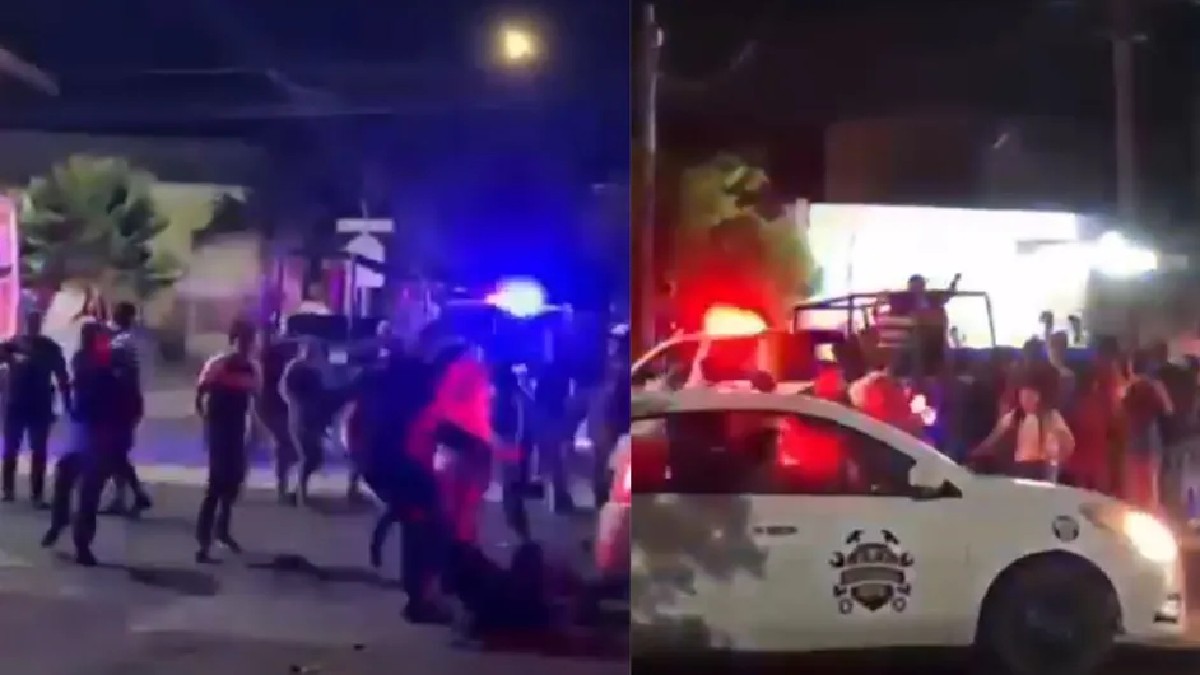 La situación rápidamente subió de tono hasta que se registró una riña.