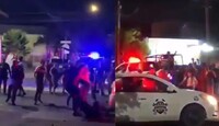 La situación rápidamente subió de tono hasta que se registró una riña.