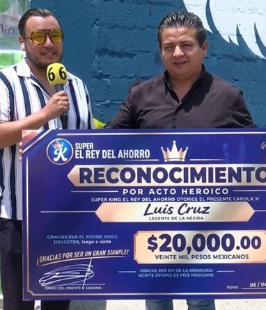 Luis fue sorprendido con un homenaje por parte de su empresa, quienes destacaron su valor y reflejos |