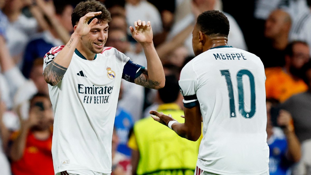 Kylian Mbappé y Federico Valverde le dieron el triunfo al Real Madrid frente a Inter / Reuters
