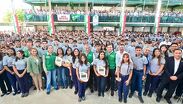 En su mensaje hacia los alumnos, el presidente municipal resaltó el potencial que caracteriza.