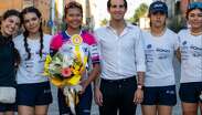 La ciclista coahuilense continúa acumulando experiencia internacional frente a jóvenes promesas europeas. | Inedec Instagram