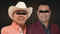 Composición digital que ilustra el "Operativo Enjambre" en Puebla, mostrando a los alcaldes detenidos en Puebla con una colmena de fondo
