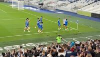El cuadro albiazul realizó su entrenamiento en el Estadio BBVA ante cerca de 100 seguidores que ganaron acceso a través de patrocinadores.