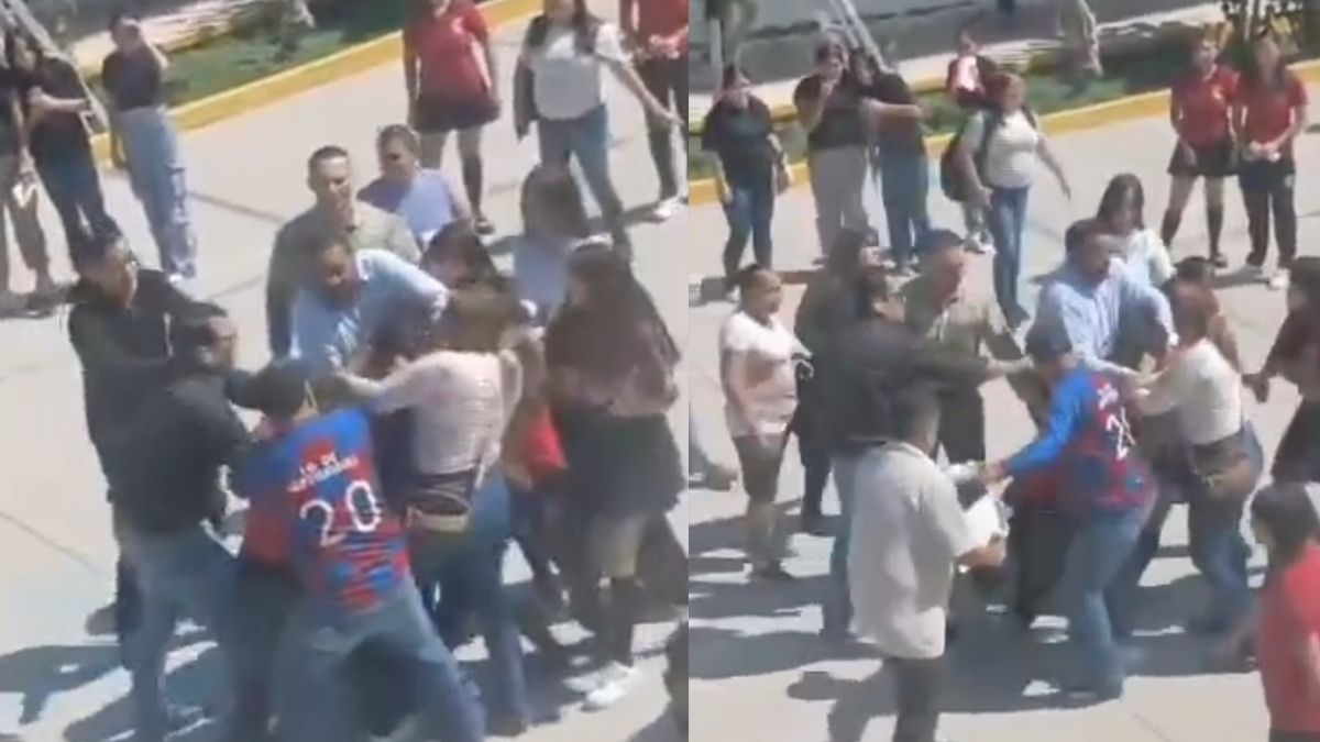 Estudiantes que se encontraban en la segunda planta del edificio escolar grabaron en video el momento de la agresión.