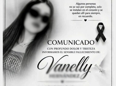 La funeraria emitió un comunicado en donde desmentía la muerte de Vanelly.