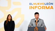 Samuel García y Betsabé Rocha en el Nuevo León Informa