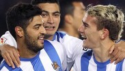 Carlos Vela y Antoine Griezmann jugando juntos en la Real Sociedad