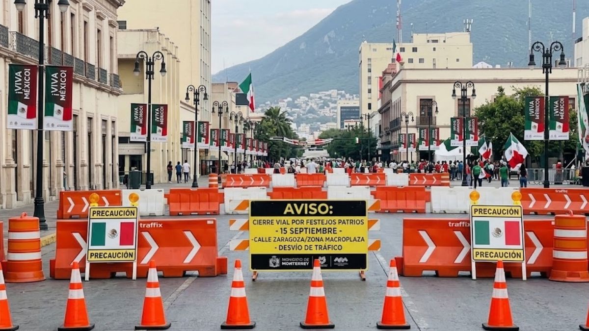 Así serán los cierres viales por el Grito de Independencia en municipios de Nuevo León