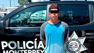 Detienen a joven con 144 envoltorios de droga en el centro de Monterrey