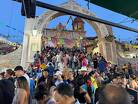 Matlachines, juegos y puestos de comida acompañaron a las familias durante los festejos en la zona.