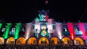 El Palacio de Gobierno se ilumina con los colores de la bandera de México durante el Grito de Independencia | Gobierno de Tlaquepaque