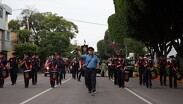 Cuerpo de Bomberos en el Desfile Cívico de Independencia.