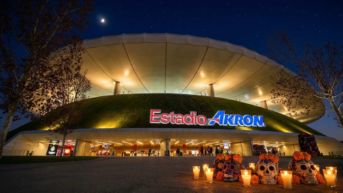 El Estadio Akron será el escenario del primer Festival de Día de Muertos en Guadalajara. | Imagen modificada con inteligencia artificial