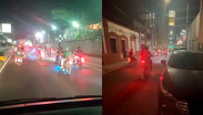 Captan rodada masiva de motociclistas en calles del centro de Monterrey