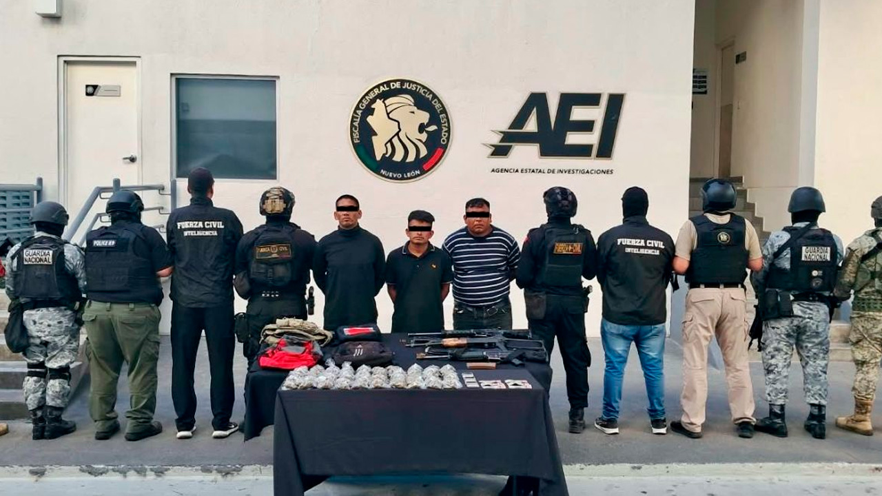 Capturan a tres presuntos delincuentes tras balacera en General Treviño