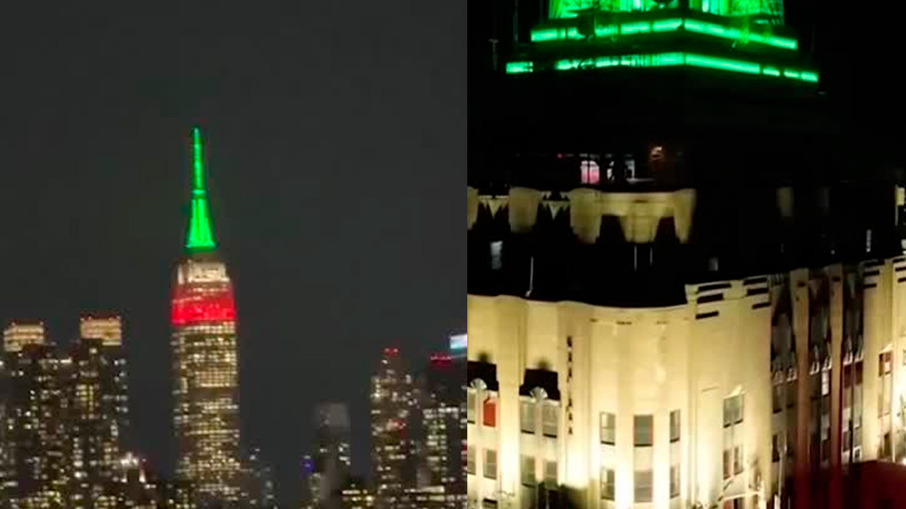 Empire State se ilumina de verde, blanco y rojo por el Día de la Independencia