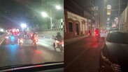 El paso del grupo de motociclistas generó expectación entre quienes transitaban por estas vialidades.