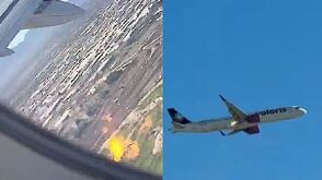 Las llamas y humo que salían del motor alertaron a los pasajeros del vuelo. | Cortesía: Milenio