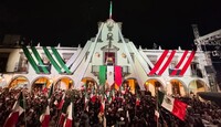 Palacio de Gobierno de Tlaquepaque durante la edición 155 de su tradicional grito de Independencia