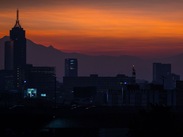 Amanecer en Ciudad de México durante el otoño