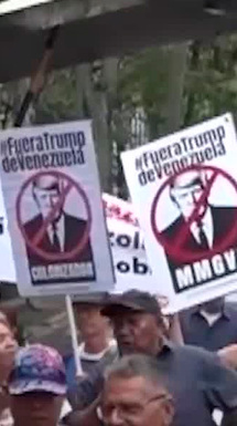 Protestan contra el reciente acercamiento entre Venezuela y Estados Unidos