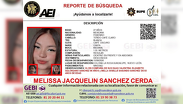 Reporte de búsqueda de Melissa Jacquelin y sus dos hijas en Guadalupe