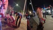 Debido a la velocidad, los dos tripulantes cayeron estrepitosamente hacia el suelo, resultando el acompañante como el más afectado.