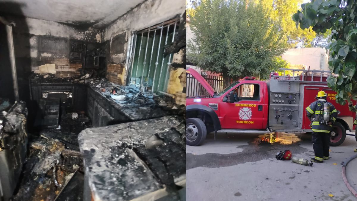 Elementos de Bomberos, Protección Civil y Cruz Roja trabajaron en el lugar para sofocar el fuego y evaluar los daños del inmueble.
