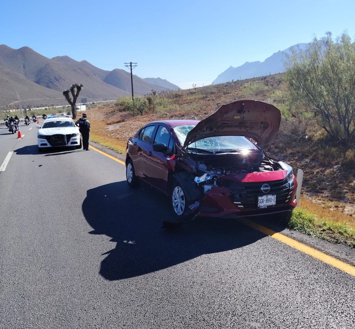 La Guardia Nacional realizó las diligencias para determinar cómo ocurrió el accidente vial.