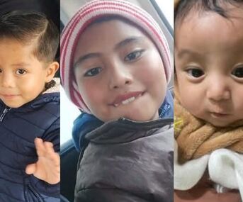 Ficha oficial de búsqueda distribuida por las autoridades para la localización de Andrea González Vázquez y sus tres hijos | Comisión de búsqueda