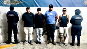 Los cuatro hombres quedaron a disposición de la autoridad correspondiente.