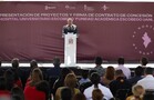Al evento de la sesión de terrenos acudió el rector de la Universidad Autónoma de Nuevo León, Santos Guzmán