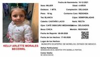 Kelly Arlette Morales Becerril, de 4 años, es buscada por su familia tras desaparecer en Ecatepec, Edomex.