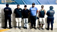 Los cuatro hombres quedaron a disposición de la autoridad correspondiente.