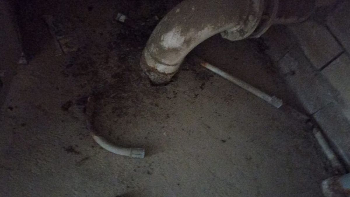 Tras revisar las grabaciones, habitantes del sector acudieron a las instalaciones para constatar los daños materiales.