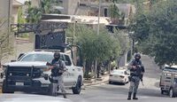 La circulación en la calle permanece cerrada con el apoyo de la Guardia Nacional.| Especial