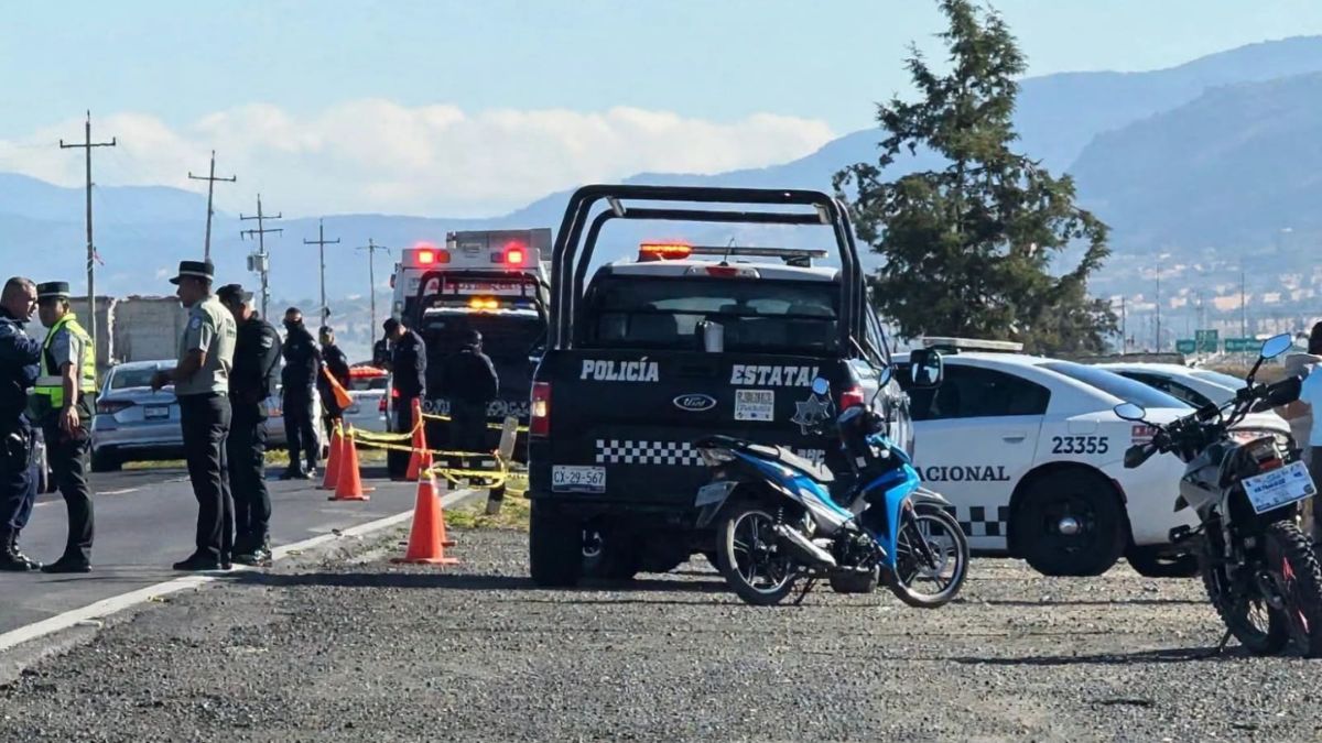 Elementos de seguridad y peritos del INCIFO acordonaron la zona en Calpulalpan, Tlaxcala
