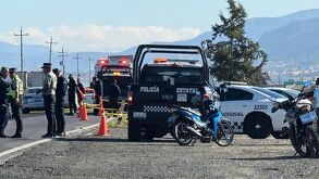 Elementos de seguridad y peritos del INCIFO acordonaron la zona en Calpulalpan, Tlaxcala