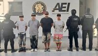 Los cuatro fueron detenidos y puestos a disposición del Ministerio Público.