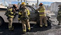 Luego de varios minutos de trabajo, el incendio quedó completamente controlado.