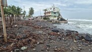 Playa de Colima tras el paso del huracán Polo. | Protección Civil de Colima